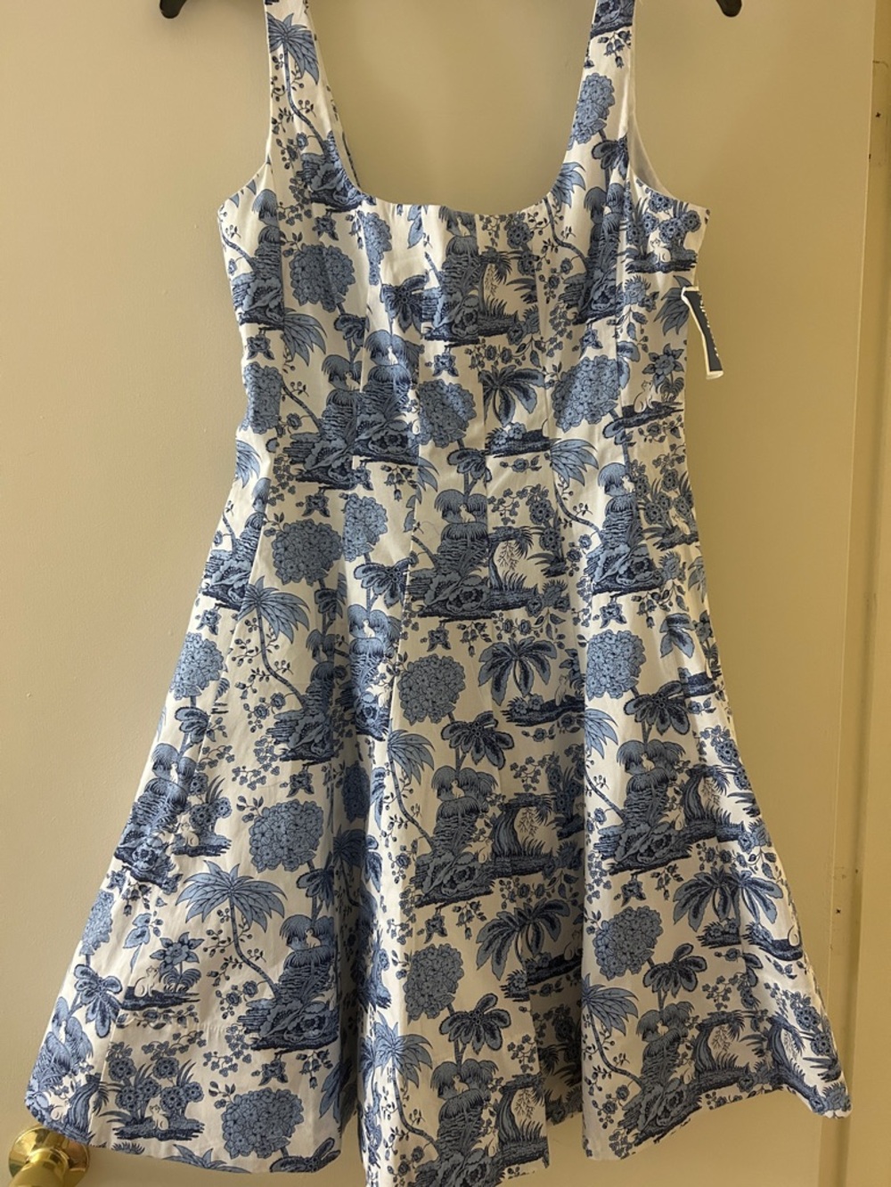 Cynthia Rowley Blue and White Toile Dress